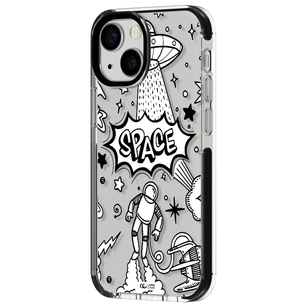 Space Poster Apple iPhone 15 impact black border Case