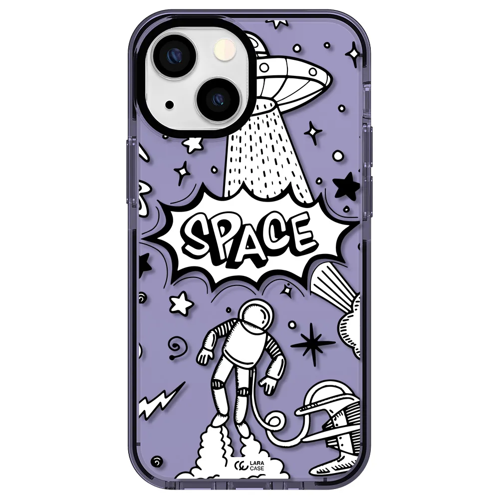 Space Poster Apple iPhone 15 impact Lilac Case