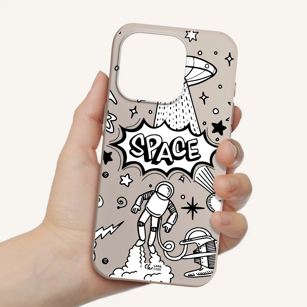 Space Poster Apple Iphone 15 Pro Silicone Stone Case