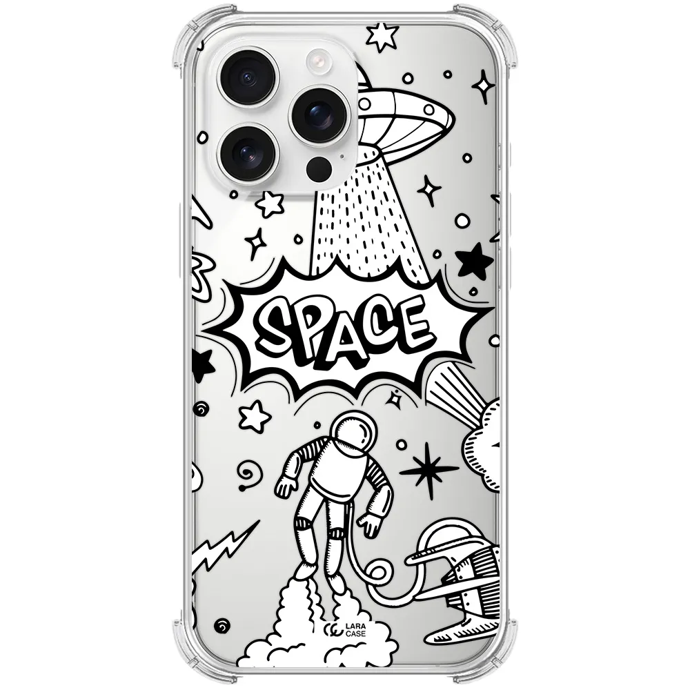 Space Poster Apple Iphone 16 Pro Max Clear Pc Case