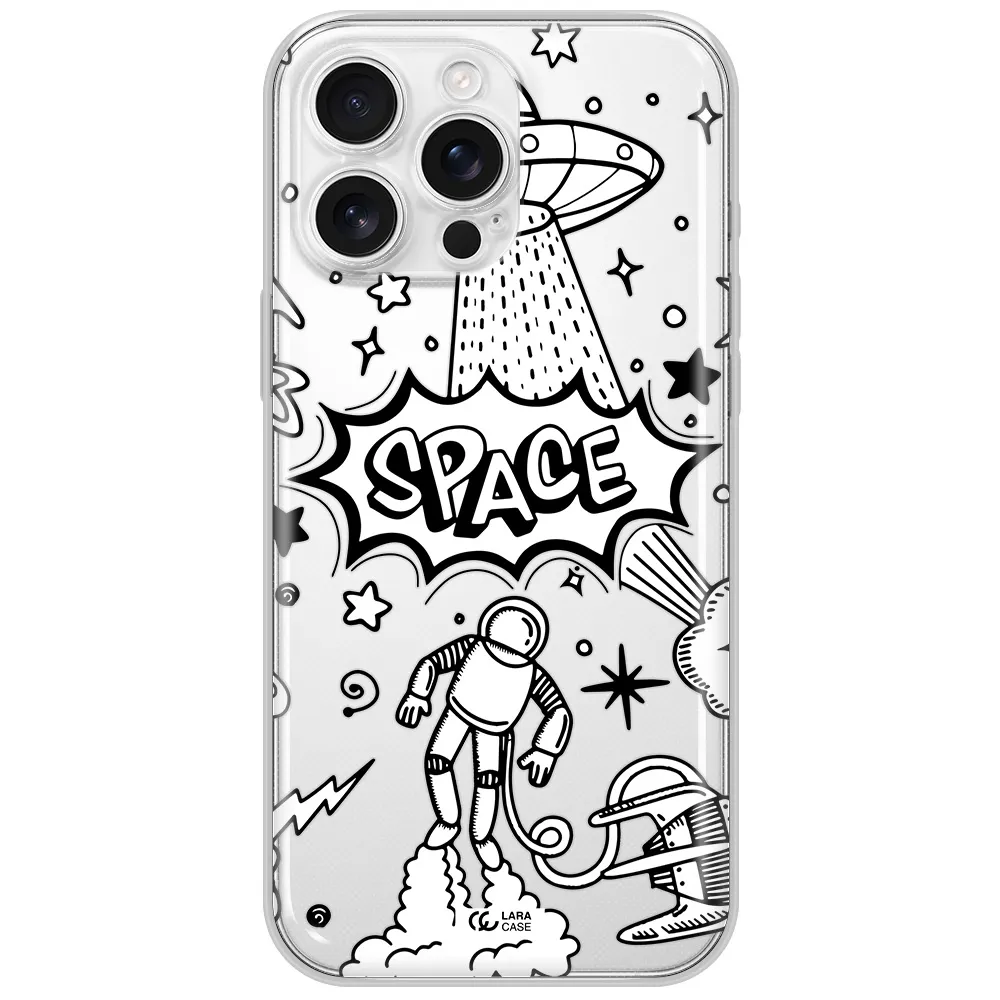 Space Poster Apple Iphone 16 Pro Max Clear Tpu Case