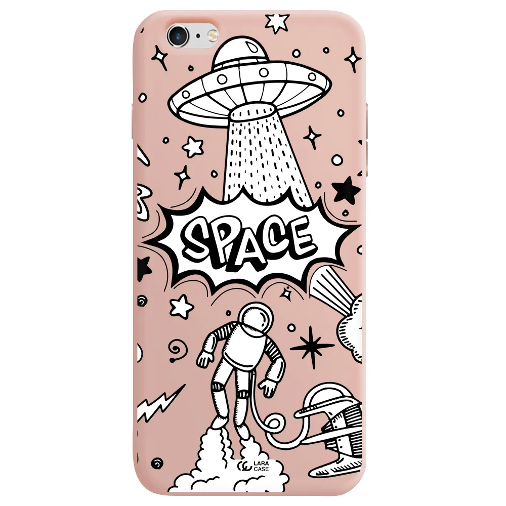 Space Poster Apple iPhone 6 plus Silicone pastel pink Case