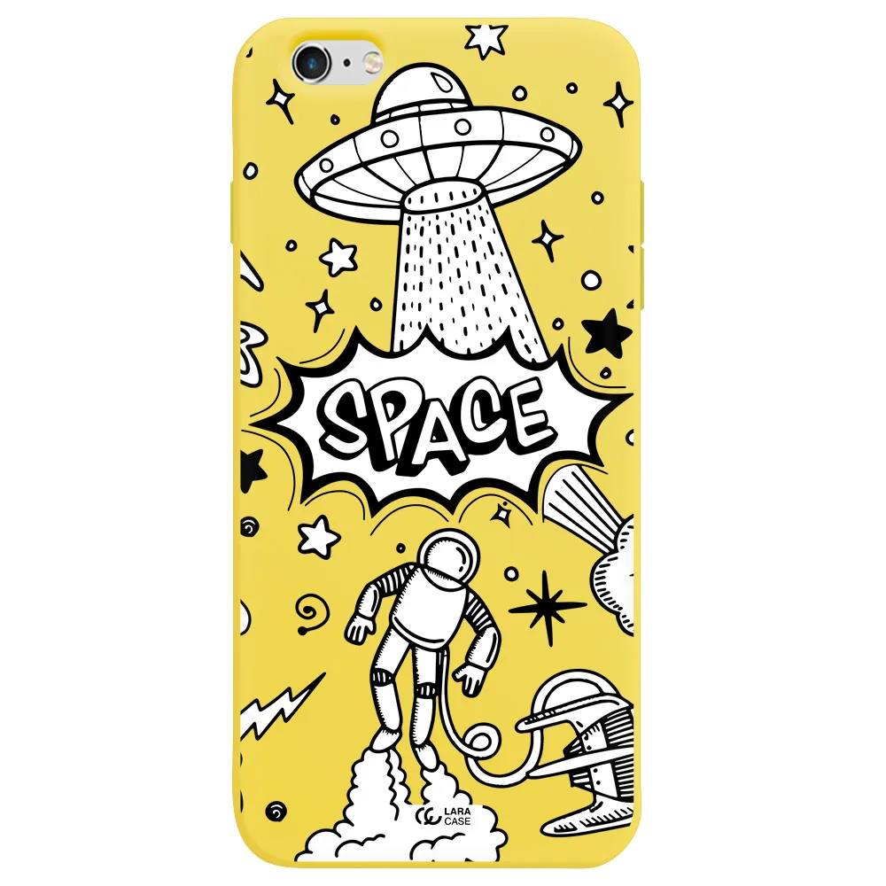 Space Poster Apple iPhone 6 s plus Silicone canary yellow Case