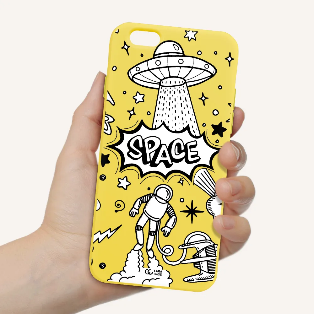 Space Poster Apple iPhone 6 Silicone canary yellow Case