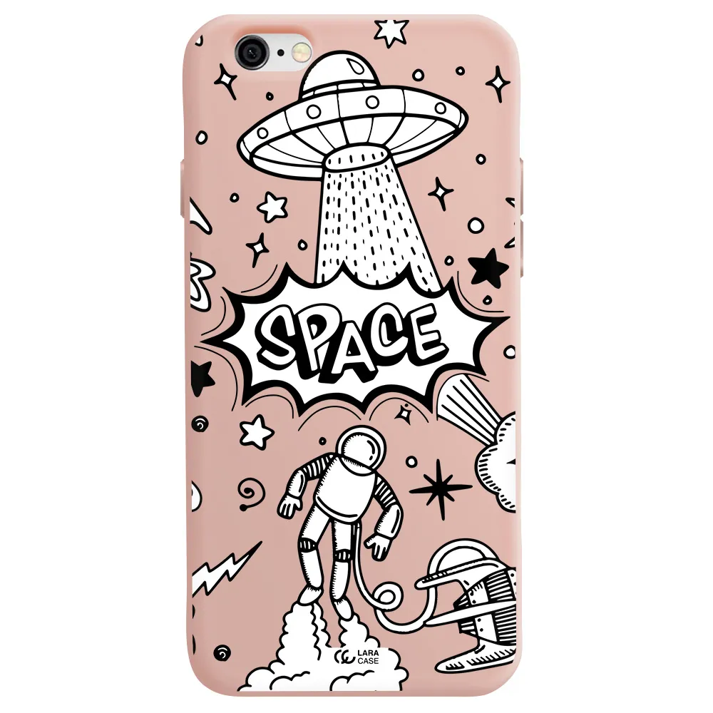 Space Poster Apple iPhone 6 Silicone pastel pink Case