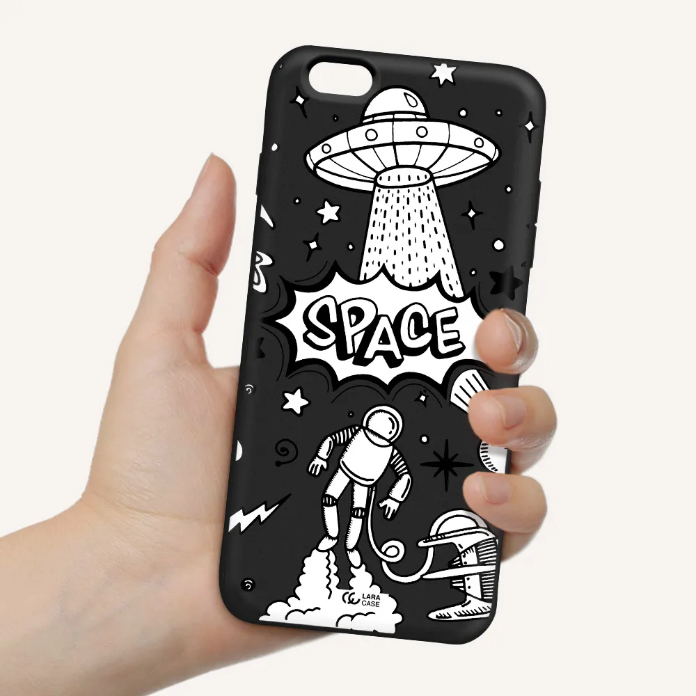 Space Poster Apple iPhone 6S Silicone black Case