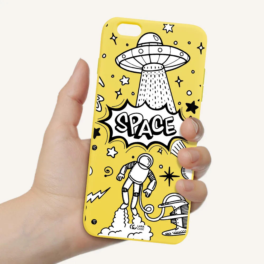 Space Poster Apple iPhone 6S Silicone canary yellow Case
