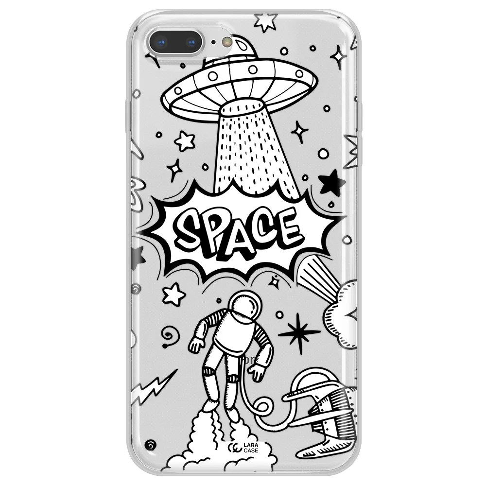 Space Poster Apple iPhone 7 plus Clear TPU Case
