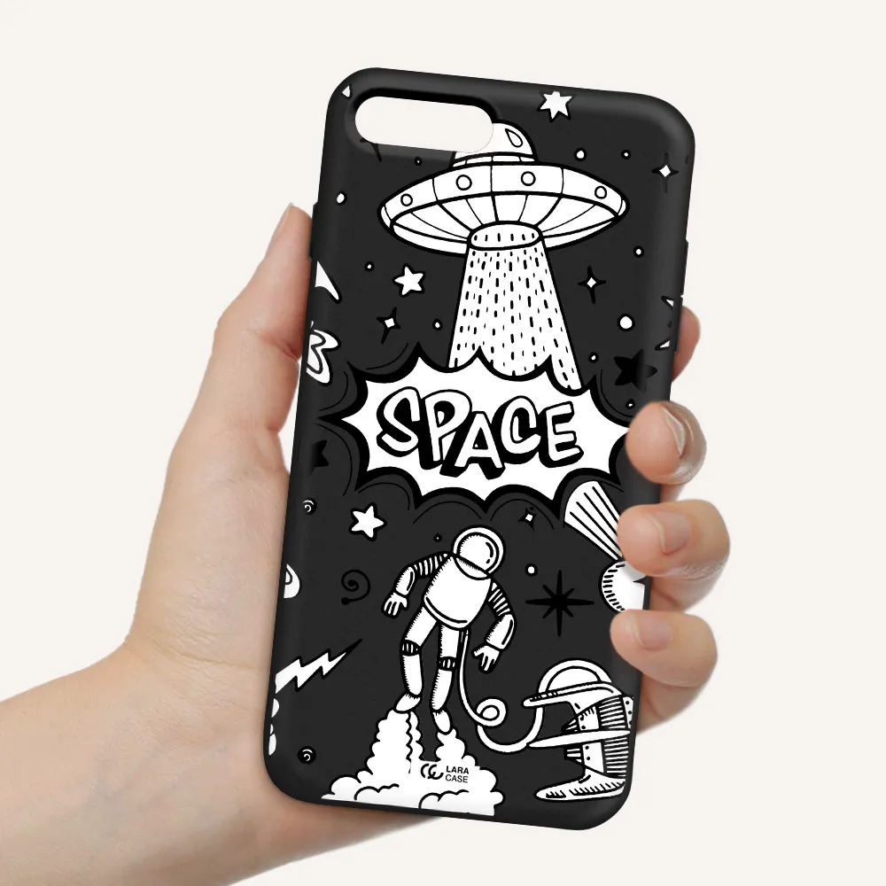 Space Poster Apple iPhone 7 plus Silicone black Case