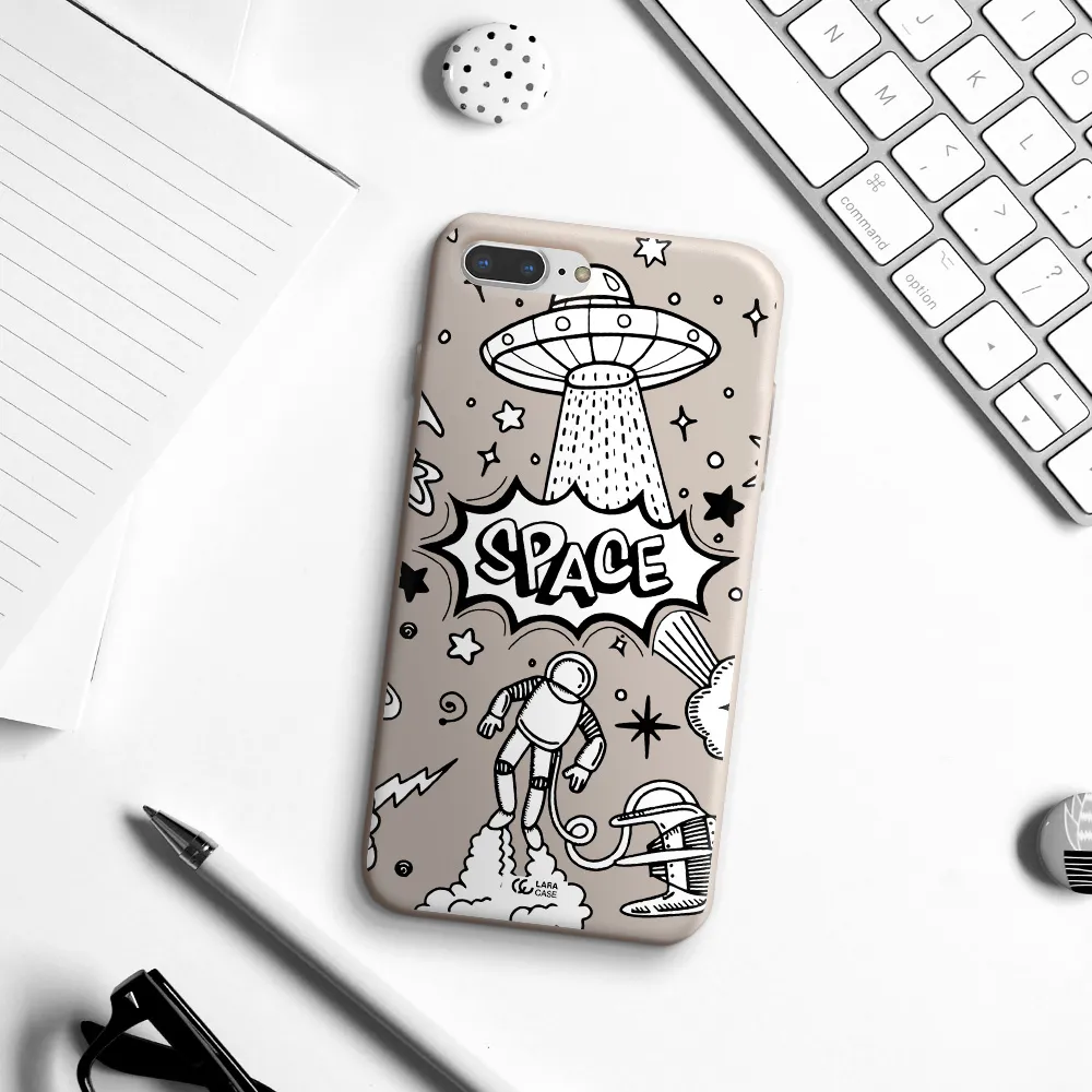 Space Poster Apple iPhone 8 plus Silicone Stone Case