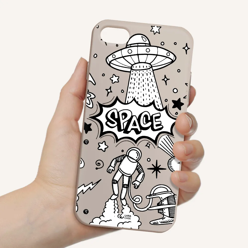 Space Poster Apple iPhone 8 Silicone Stone Case