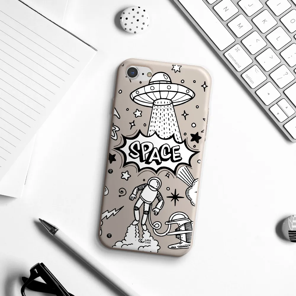 Space Poster Apple iPhone 8 Silicone Stone Case