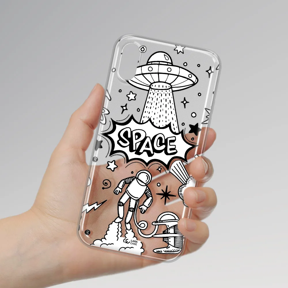 Space Poster Apple iPhone X Clear TPU Case