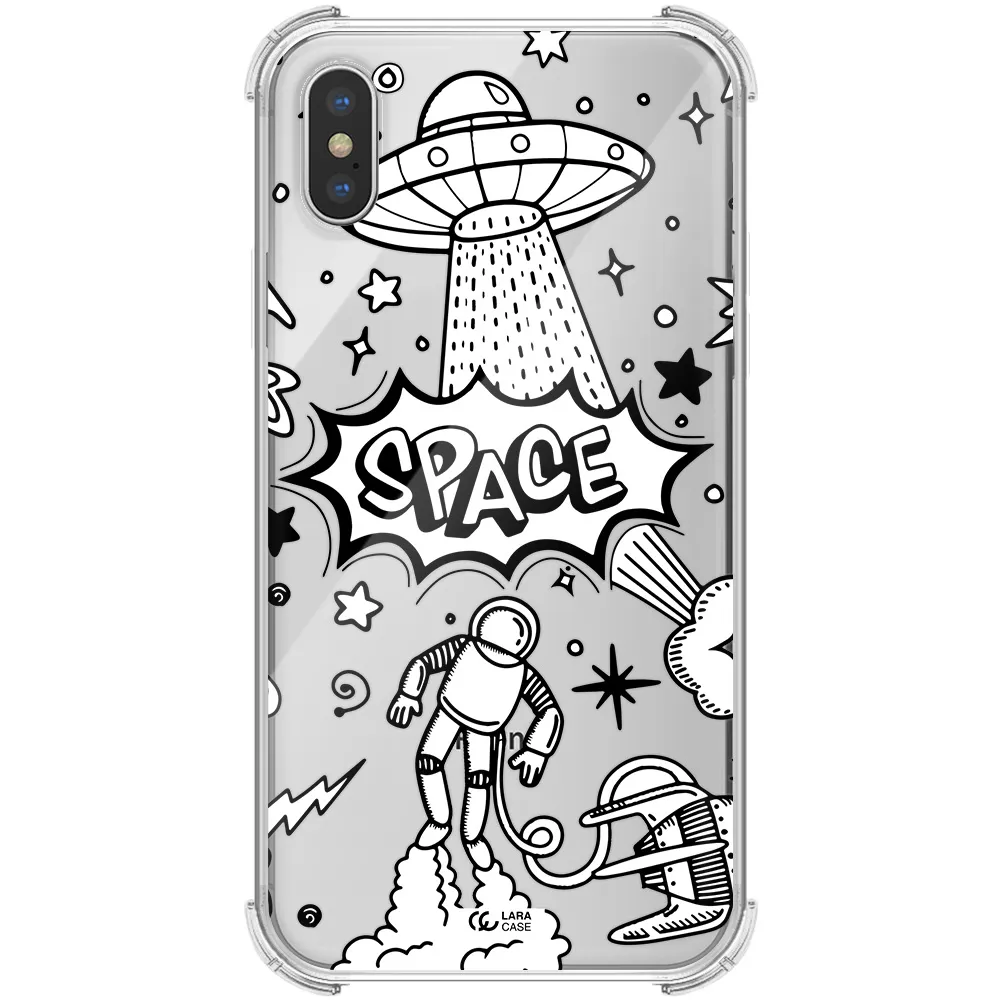 Space Poster Apple iPhone XS Clear PC Case