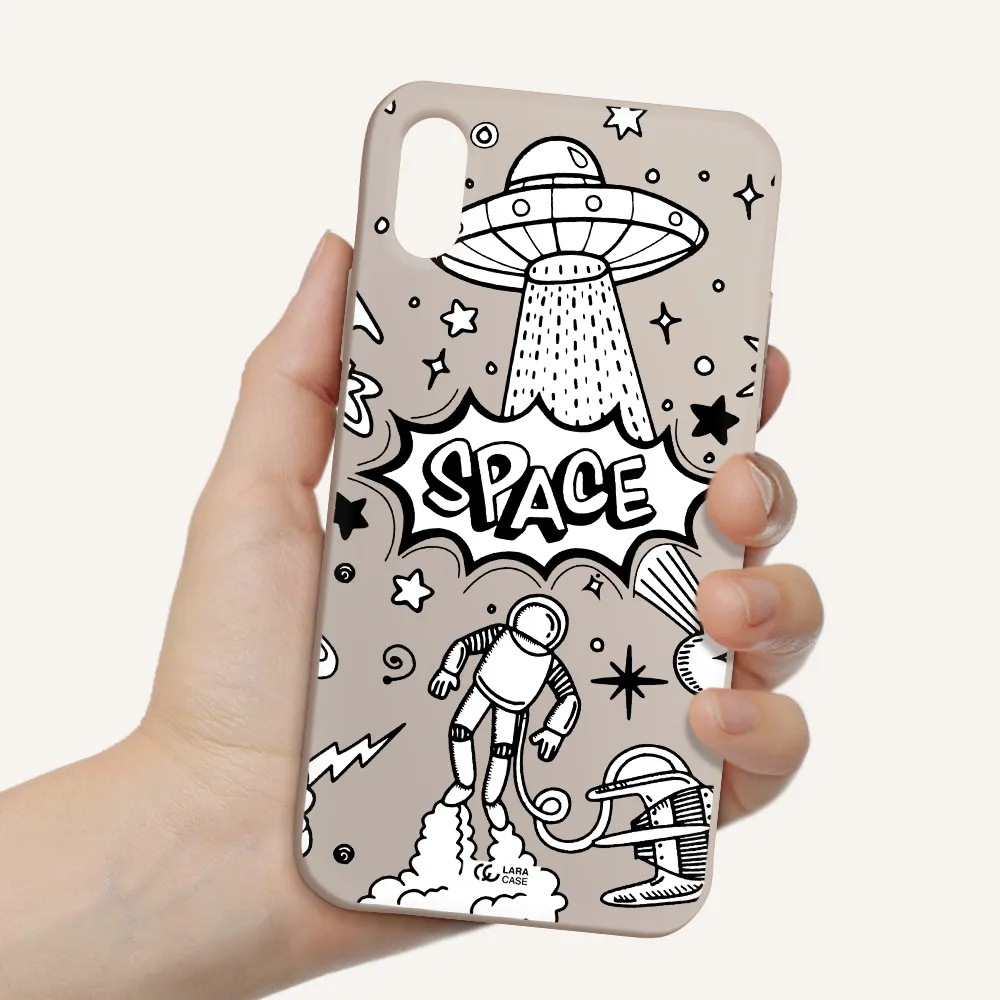 Space Poster Apple iPhone XS Silicone Stone Case