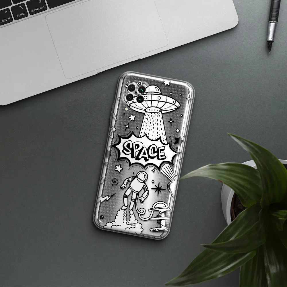 Space Poster Huawei Nova 7I Clear Tpu Case