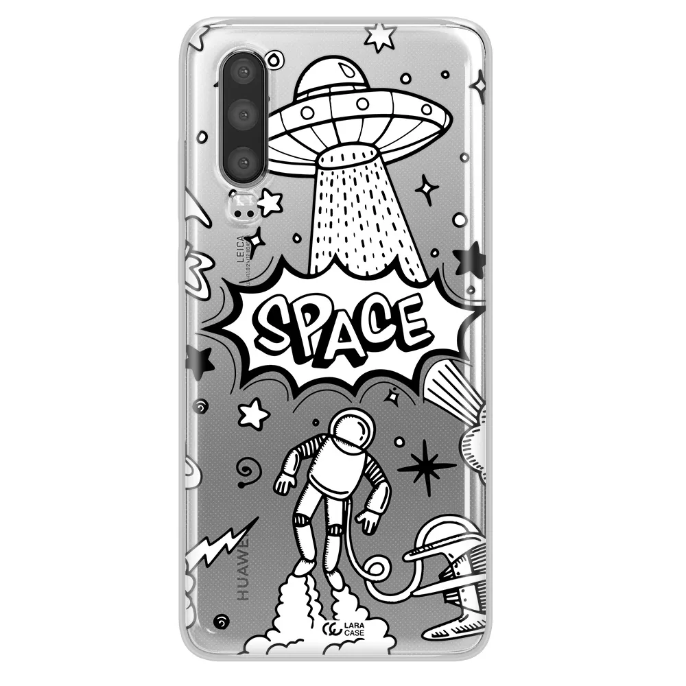 Space Poster Huawei P30 Clear TPU Case