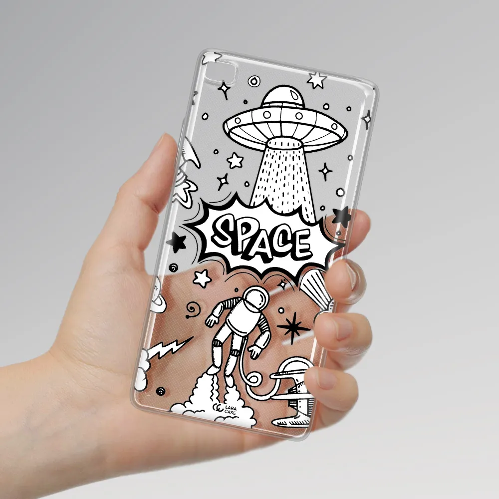 Space Poster Huawei P8 Clear TPU Case