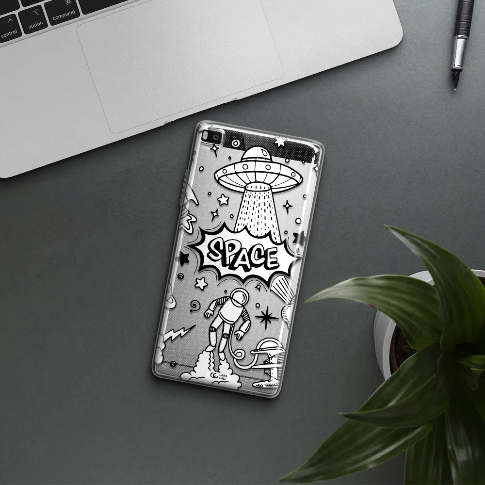 Space Poster Huawei P8 Clear TPU Case