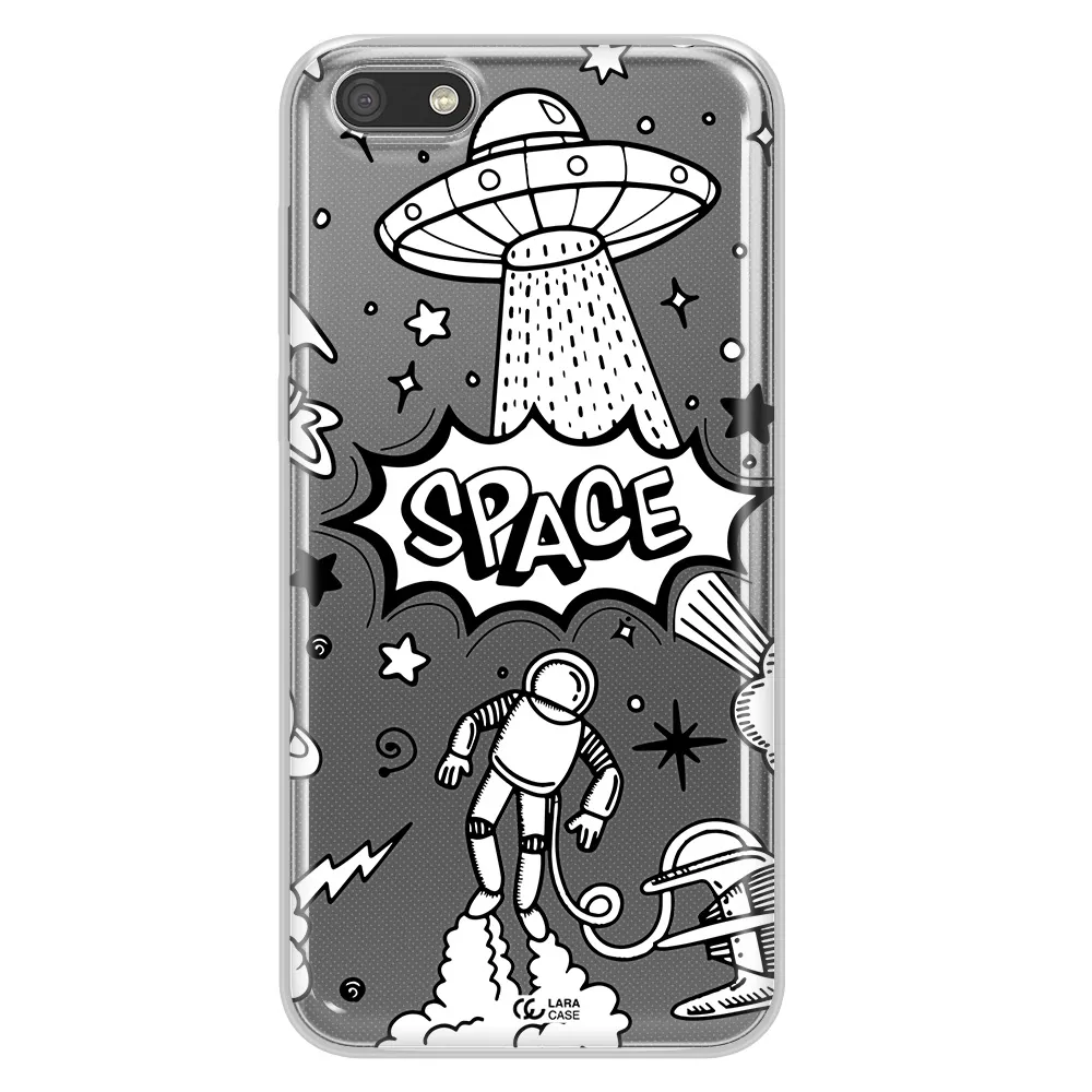 Space Poster Huawei Y5 2018 Clear TPU Case