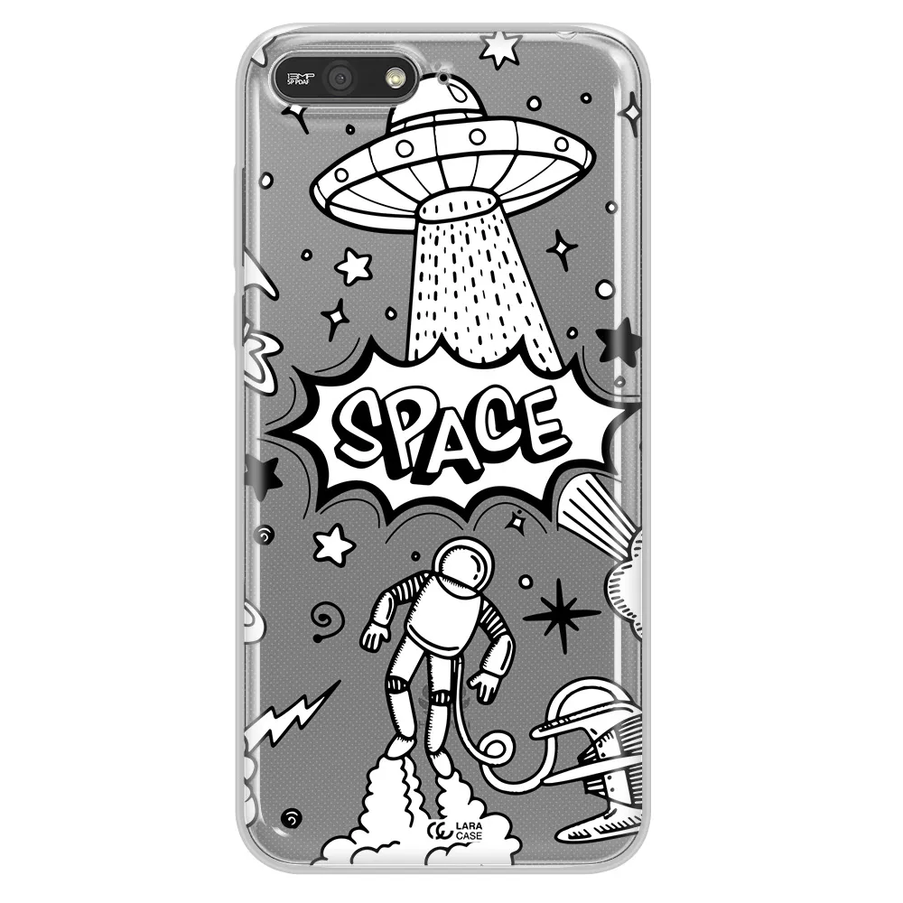 Space Poster Huawei Y6 2018 Clear TPU Case