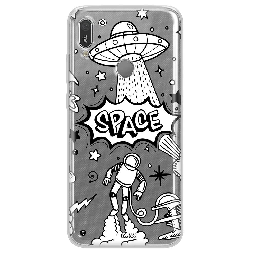 Space Poster Huawei Y6 2019 Clear TPU Case