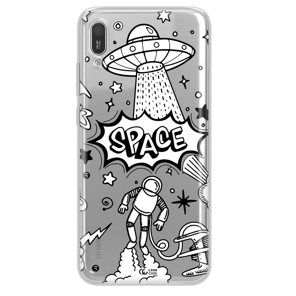 Space Poster Huawei Y6 Pro 2019 Clear TPU Case