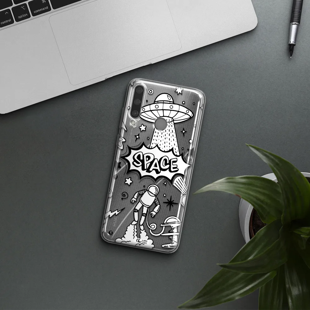 Space Poster Huawei Y6P Clear TPU Case