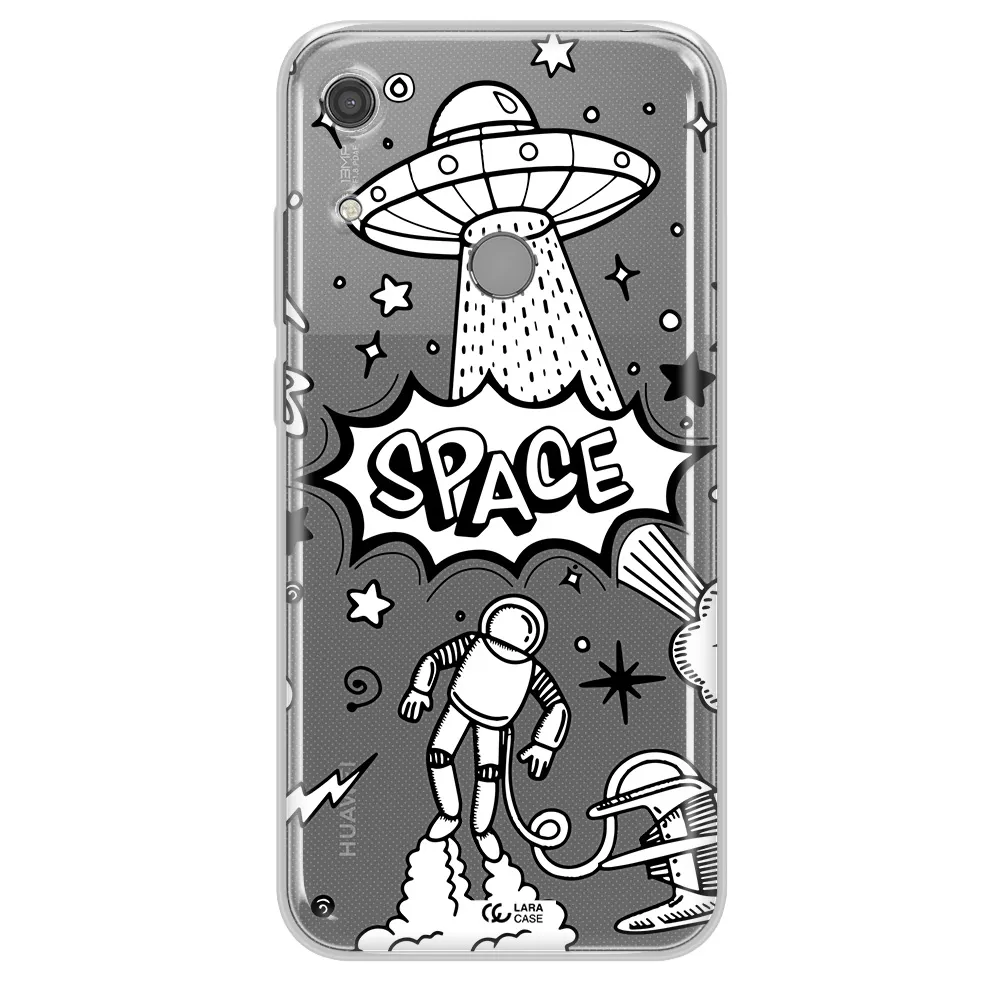Space Poster Huawei Y6S Clear TPU Case