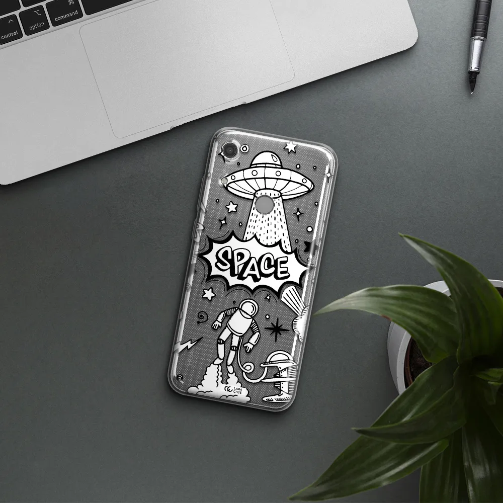Space Poster Huawei Y6S Clear TPU Case