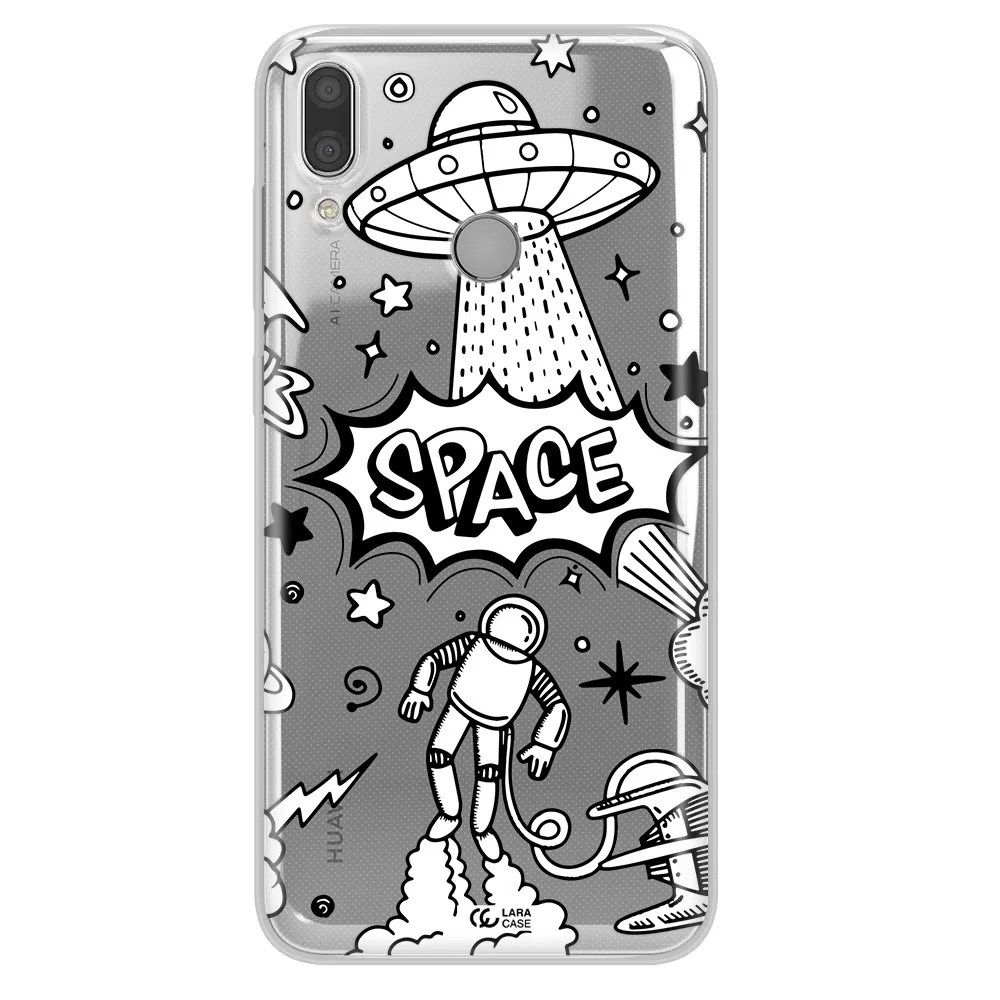 Space Poster Huawei Y7 2019 Clear TPU Case