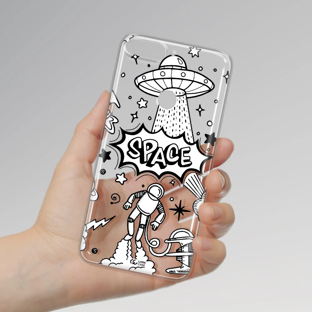 Space Poster Huawei Y7 Prime 2018 Clear TPU Case