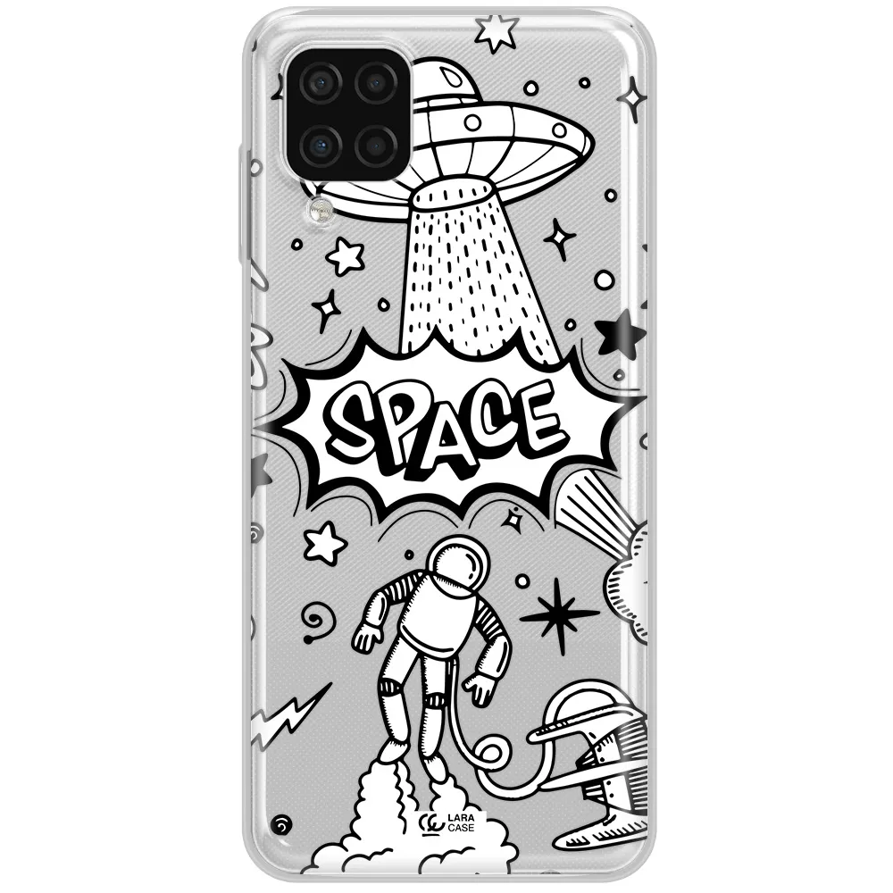 Space Poster Samsung A12 4g Clear TPU Case