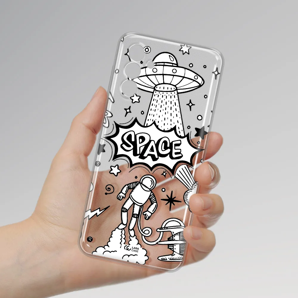 Space Poster Samsung A13 5G Clear Tpu Case