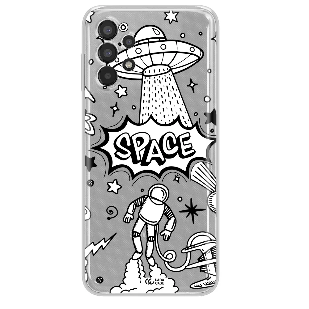 Space Poster Samsung A13 Clear TPU Case