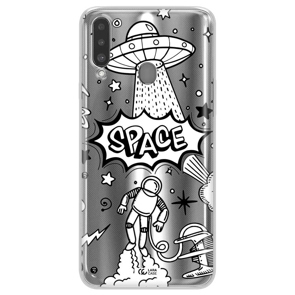 Space Poster Samsung A20S Clear TPU Case