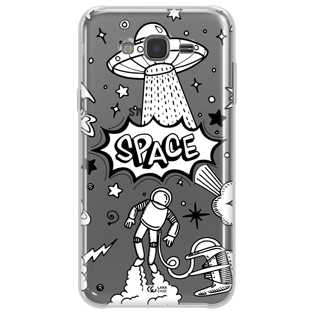 Space Poster Samsung J7 2015 Clear TPU Case