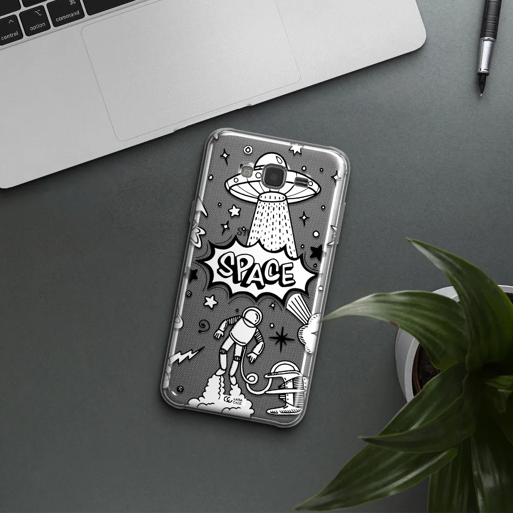 Space Poster Samsung J7 2015 Clear TPU Case
