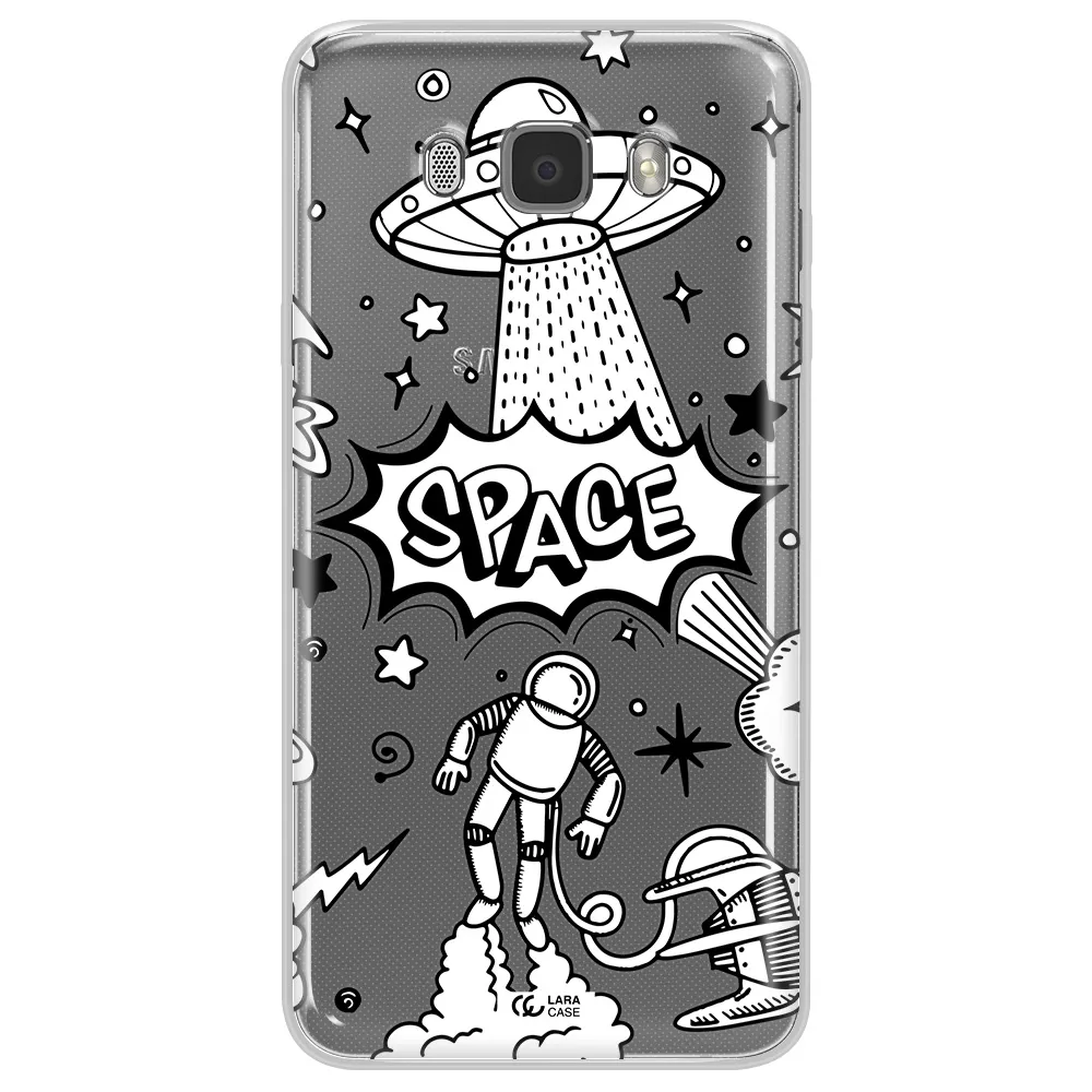 Space Poster Samsung J7 2016 Clear TPU Case