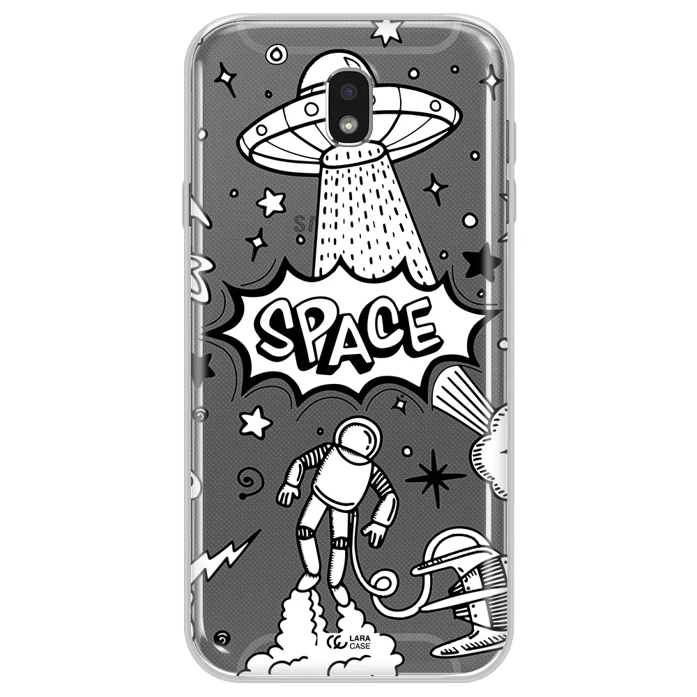 Space Poster Samsung J7 Pro Clear TPU Case