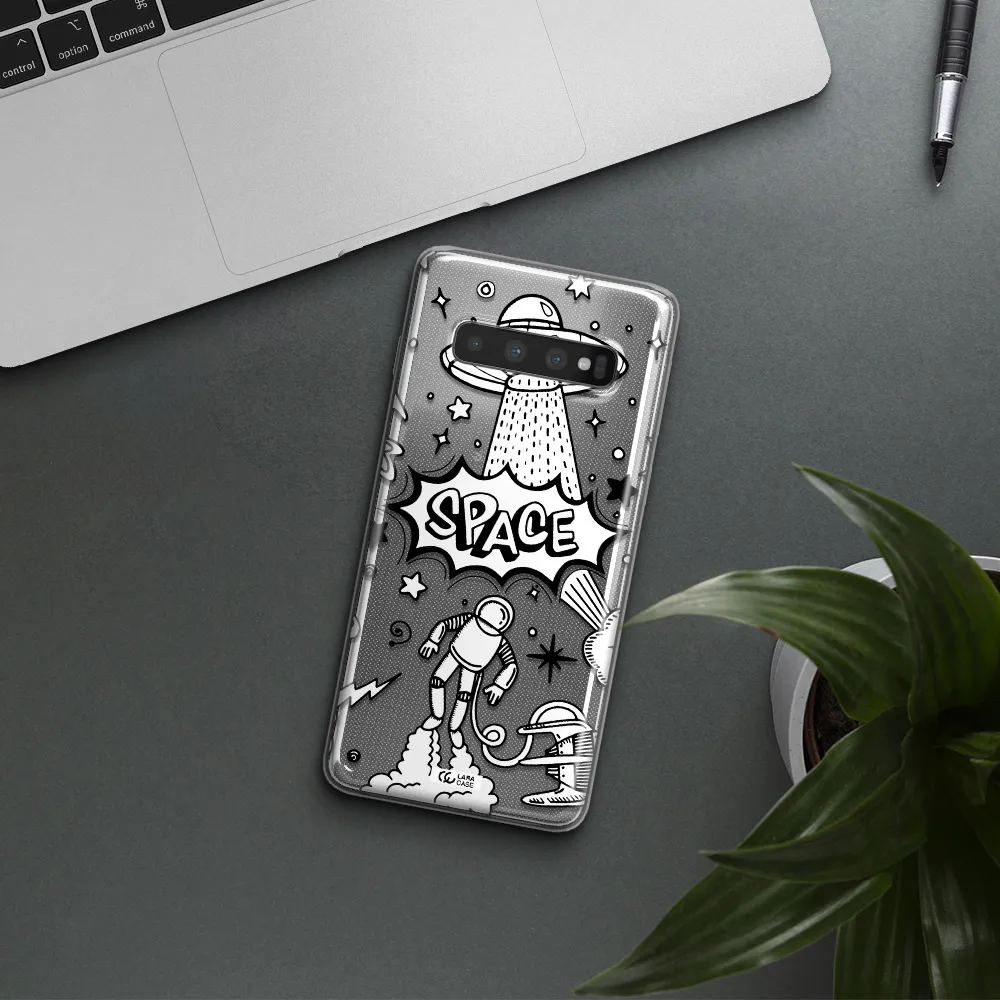 Space Poster Samsung S10 Plus Clear TPU Case