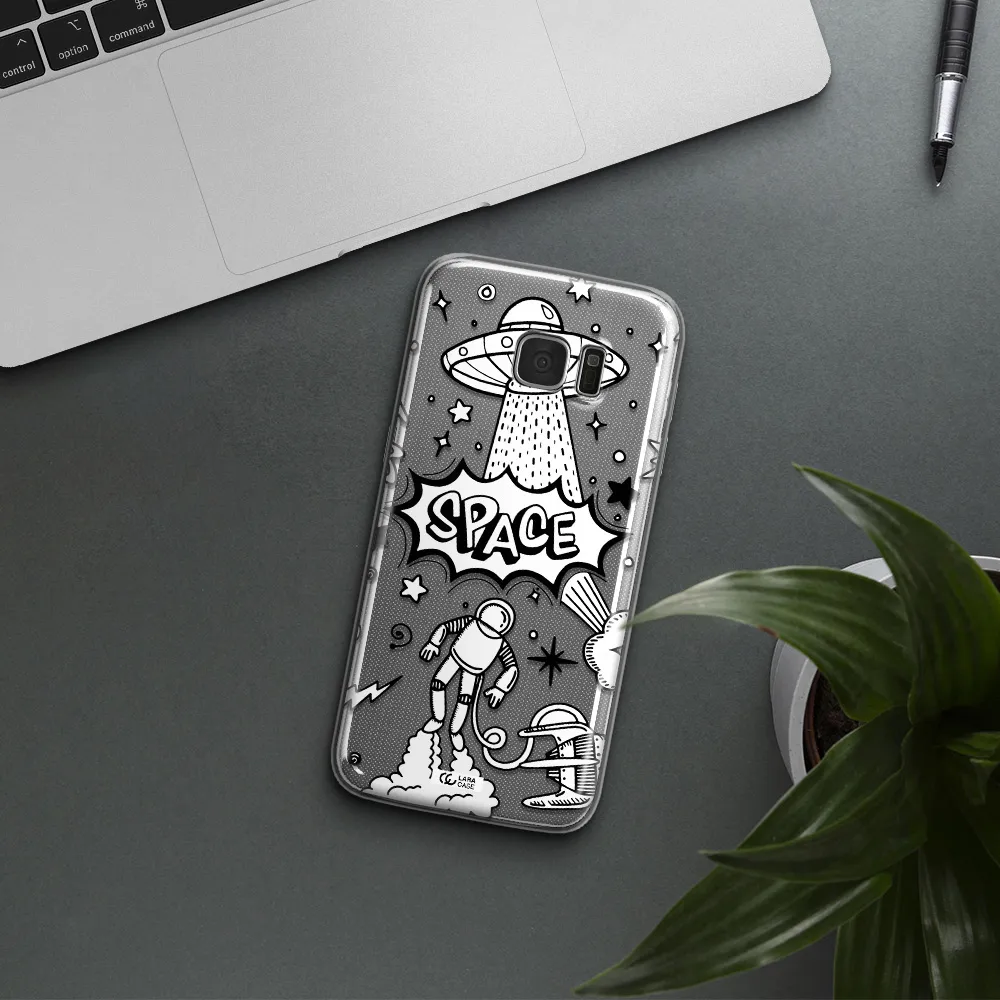 Space Poster Samsung S7 Edge Clear TPU Case