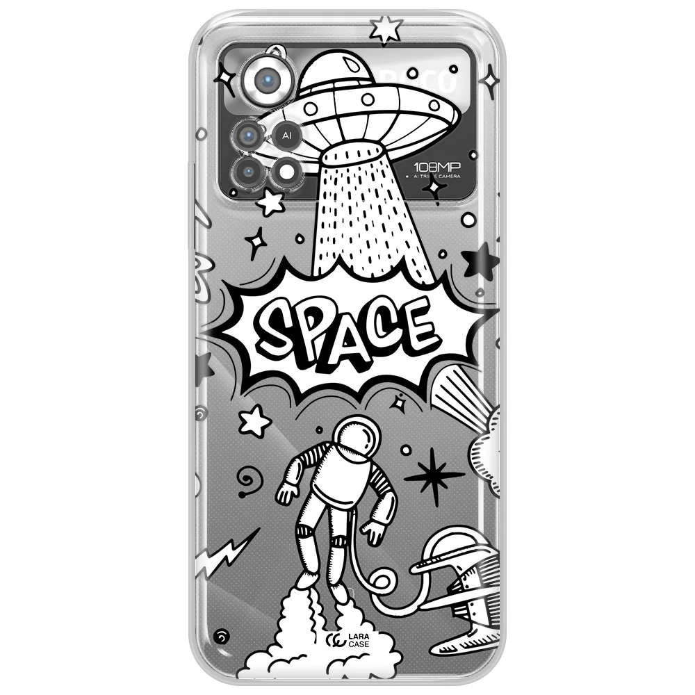 Space Poster Xiaomi Poco X4 Pro Clear TPU Case