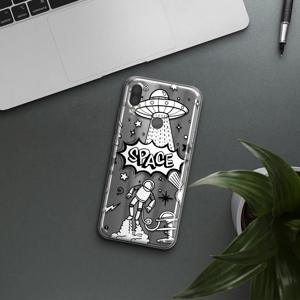 Space Poster Xiaomi Redmi Note 7 Clear TPU Case