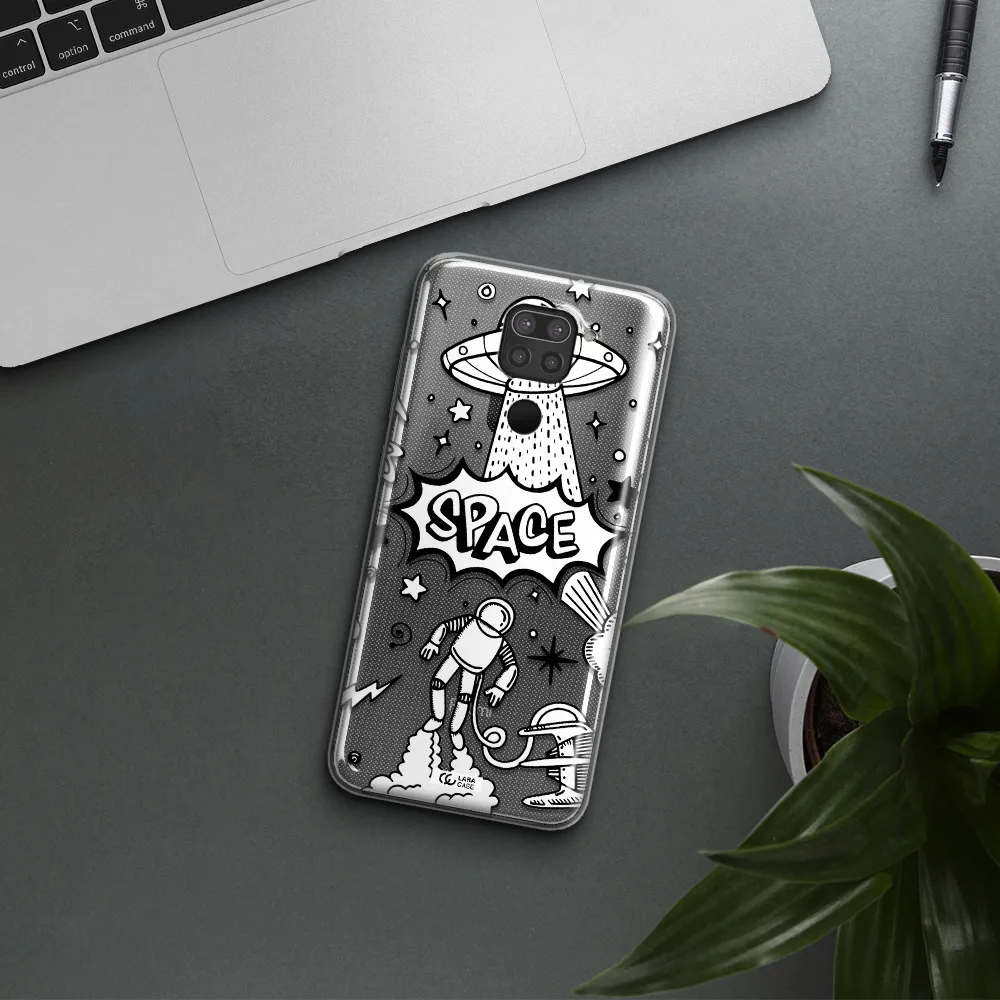 Space Poster Xiaomi Redmi Note 9 Clear TPU Case