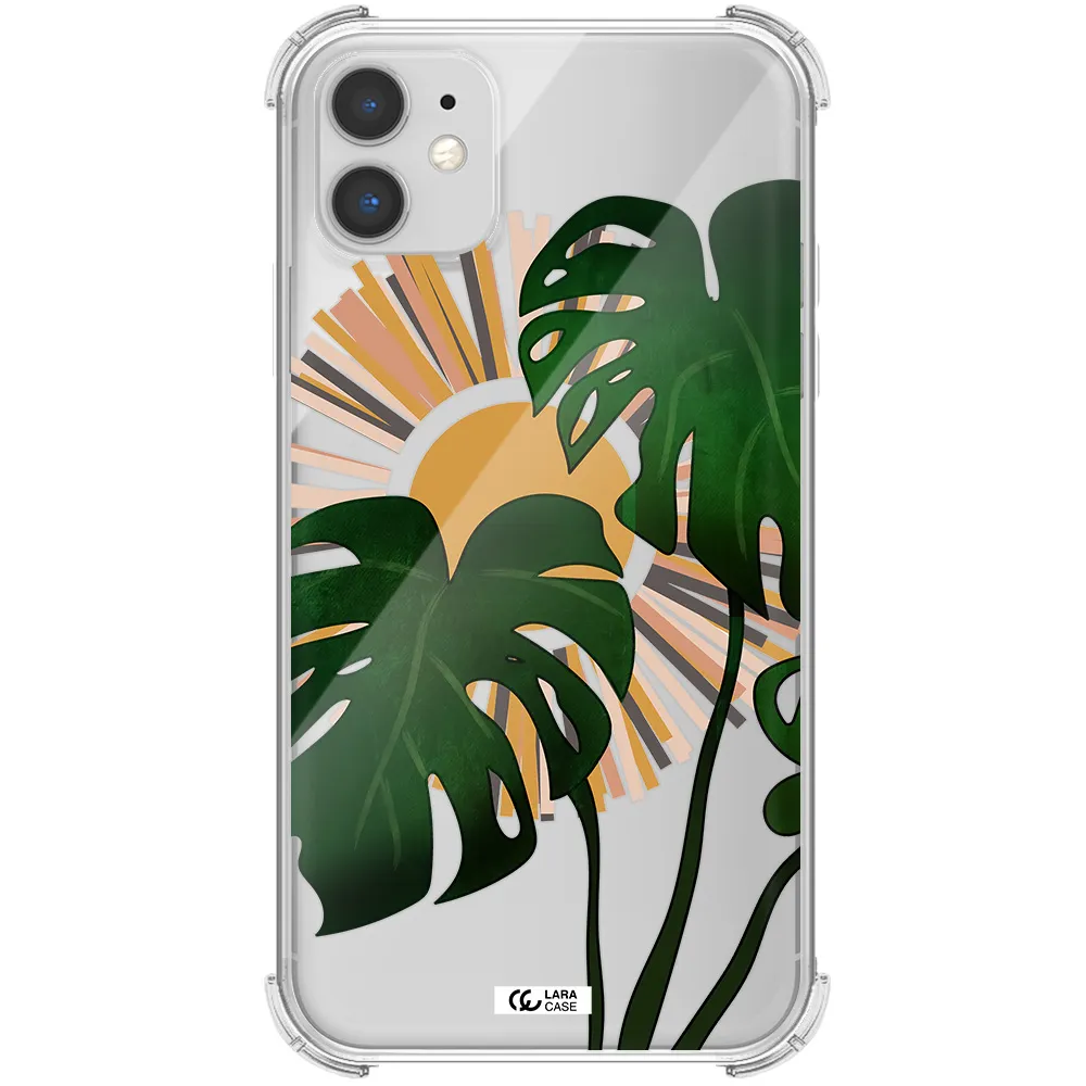 Monstera Leaf Apple iPhone 11 Clear PC Case