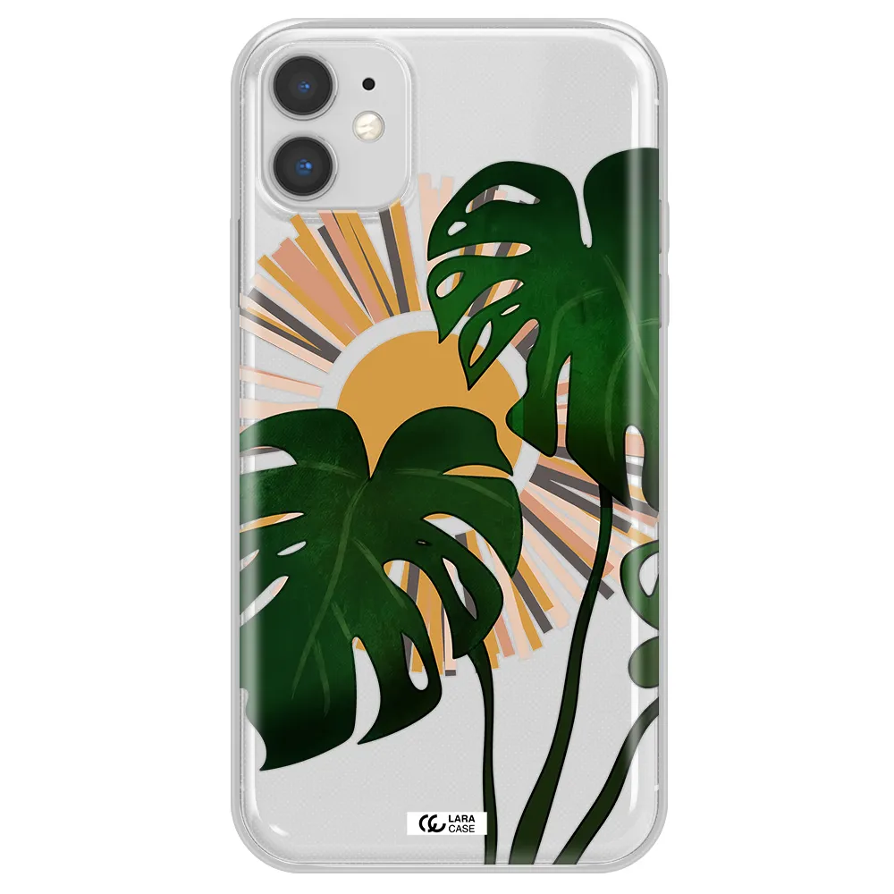 Monstera Leaf Apple iPhone 11 Clear TPU Case