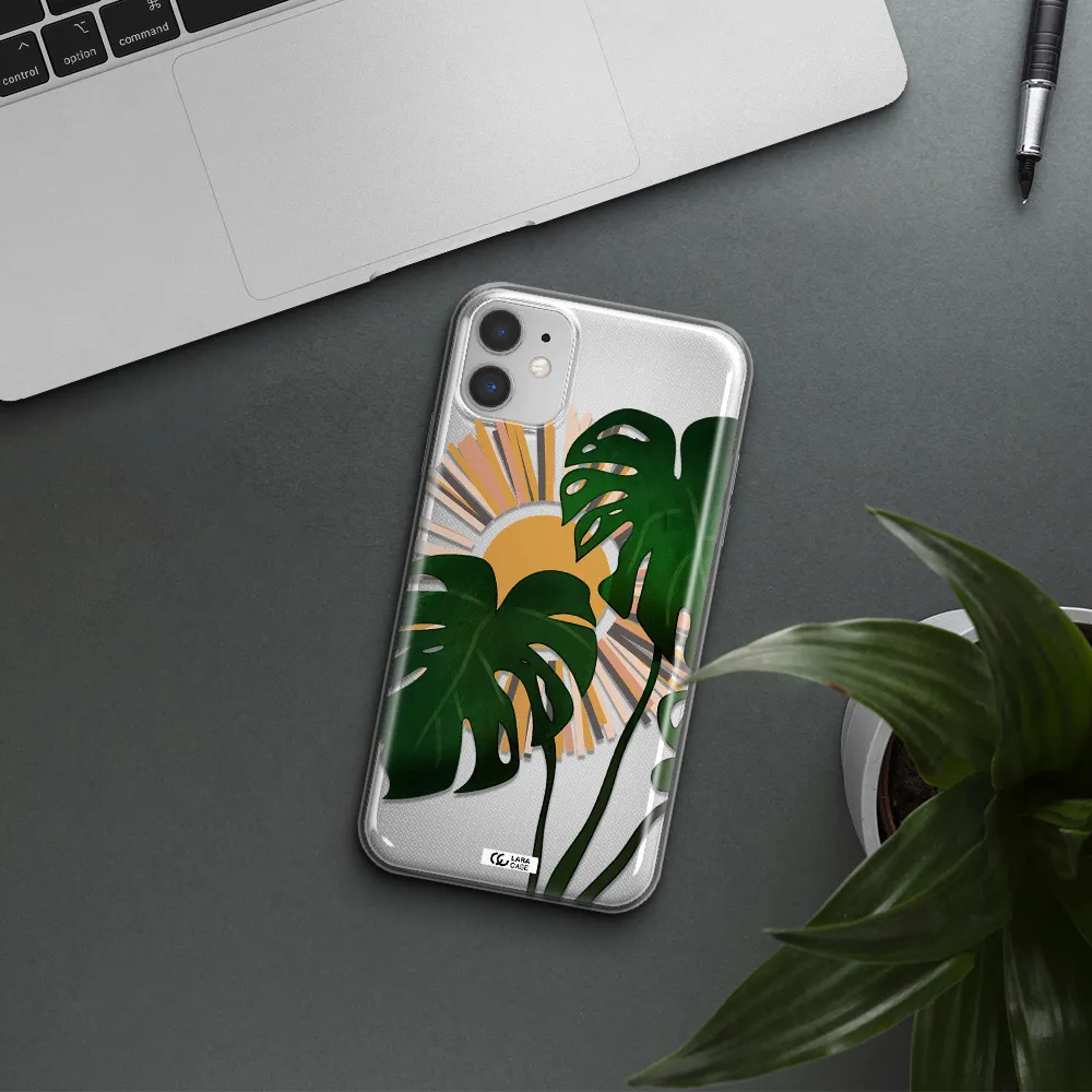 Monstera Leaf Apple iPhone 11 Clear TPU Case