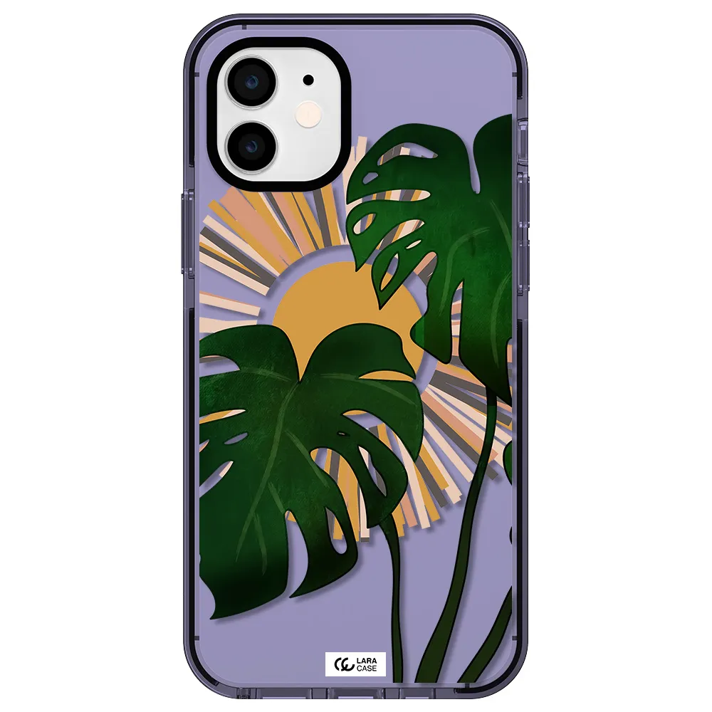Monstera Leaf Apple iPhone 11 impact Lilac Case