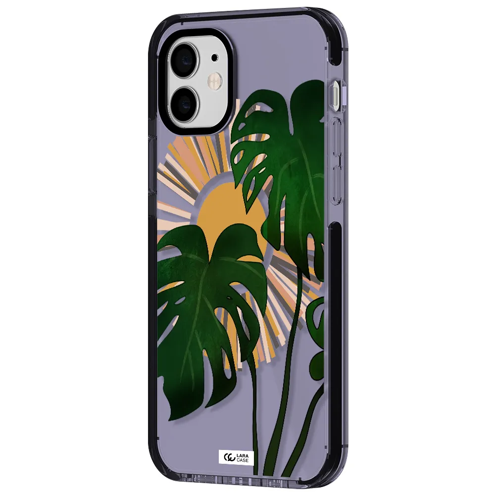 Monstera Leaf Apple iPhone 11 impact Lilac Case